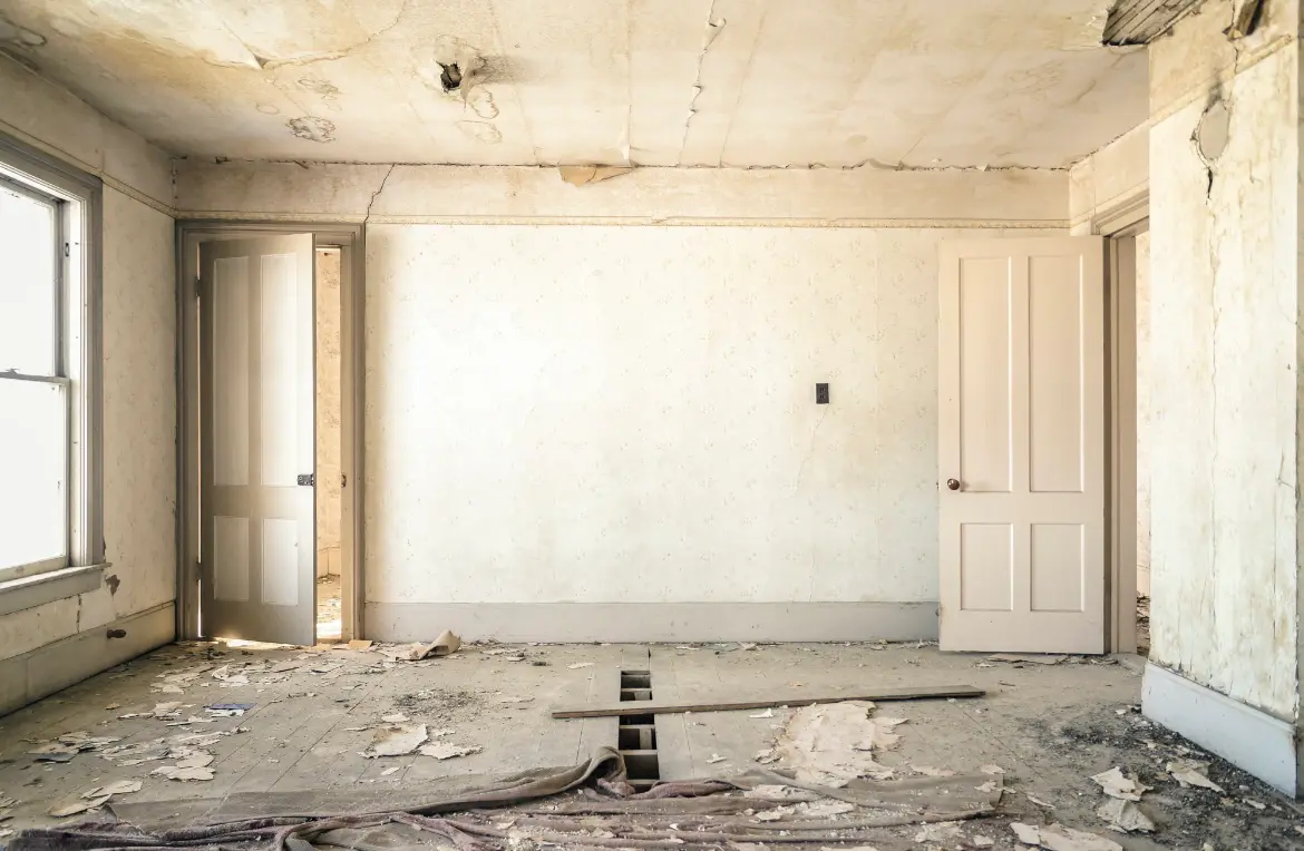 Waste disposal crew managing a cleanout project in North Branford